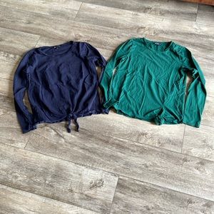 J. Crew long sleeve tops toe at bottom two tops JCrew Mercantile size Small S